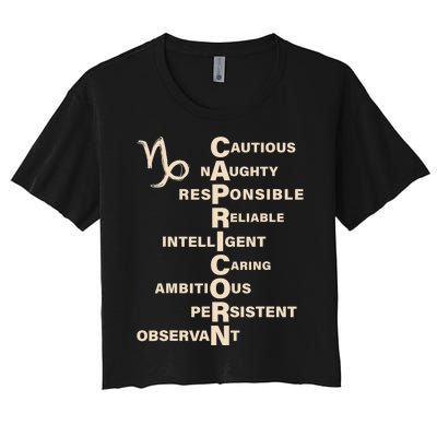 Don't Study A Capricorn Astrology Birthday Zodiac Sign Women's Crop Top Tee