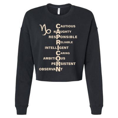 Don't Study A Capricorn Astrology Birthday Zodiac Sign Cropped Pullover Crew