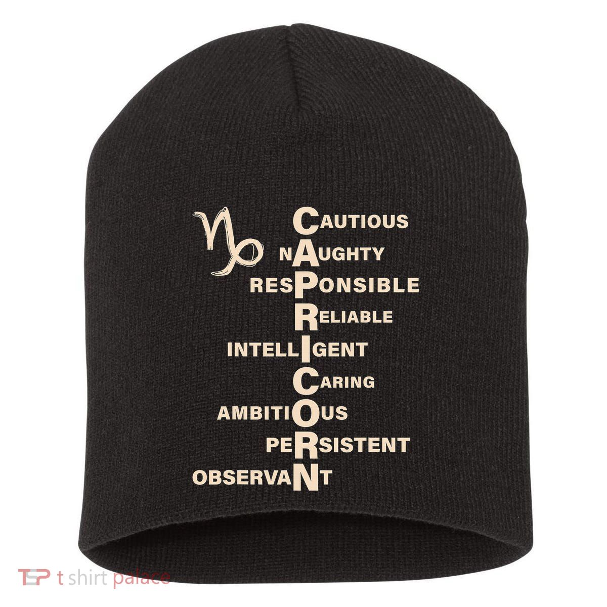 Don't Study A Capricorn Astrology Birthday Zodiac Sign Short Acrylic Beanie