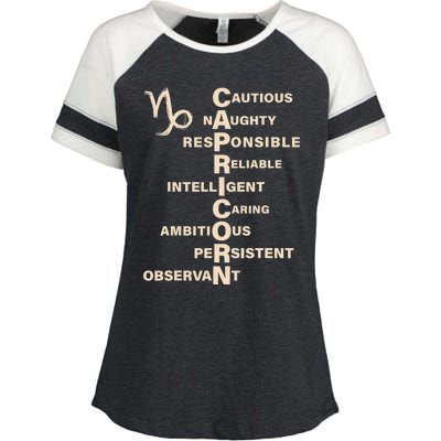 Don't Study A Capricorn Astrology Birthday Zodiac Sign Enza Ladies Jersey Colorblock Tee