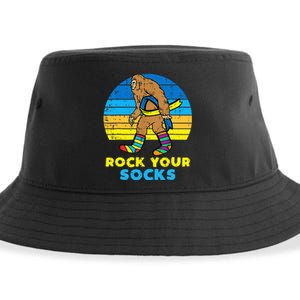 Down Syndrome Bigfoot Rock Your Socks Awareness Sasquatch Sustainable Bucket Hat