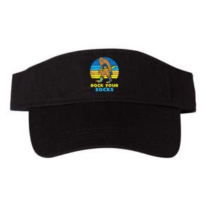 Down Syndrome Bigfoot Rock Your Socks Awareness Sasquatch Valucap Bio-Washed Visor