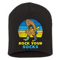 Down Syndrome Bigfoot Rock Your Socks Awareness Sasquatch Short Acrylic Beanie