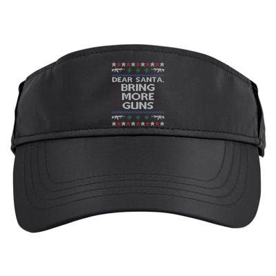 Dear Santa Bring More Guns Ugly Christmas Sweater Funny Gun Adult Drive Performance Visor