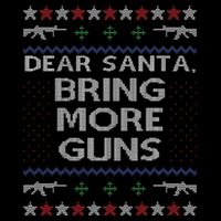 Dear Santa Bring More Guns Ugly Christmas Sweater Funny Gun 16 in Basic Backpack