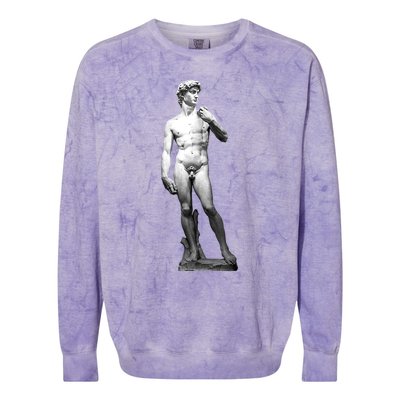 David Statue By Michelangelo Colorblast Crewneck Sweatshirt