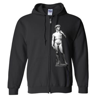 David Statue By Michelangelo Full Zip Hoodie