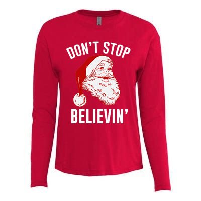 Don't Stop Believing Womens Cotton Relaxed Long Sleeve T-Shirt