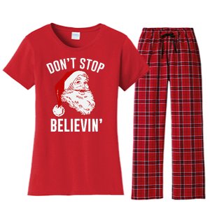 Don't Stop Believing Women's Flannel Pajama Set