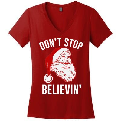 Don't Stop Believing Women's V-Neck T-Shirt