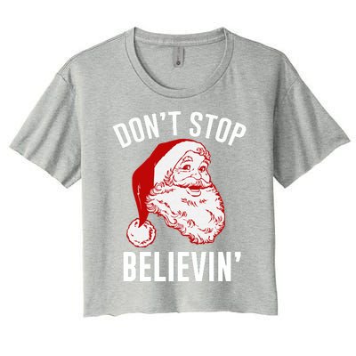 Don't Stop Believing Women's Crop Top Tee