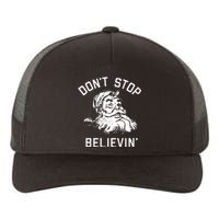 Don't Stop Believing Christmas Vintage Santa Winter Funny Yupoong Adult 5-Panel Trucker Hat