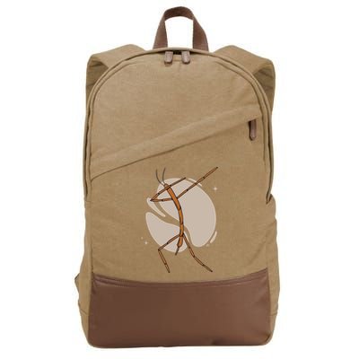 Dabbing Stick Bug Cotton Canvas Backpack