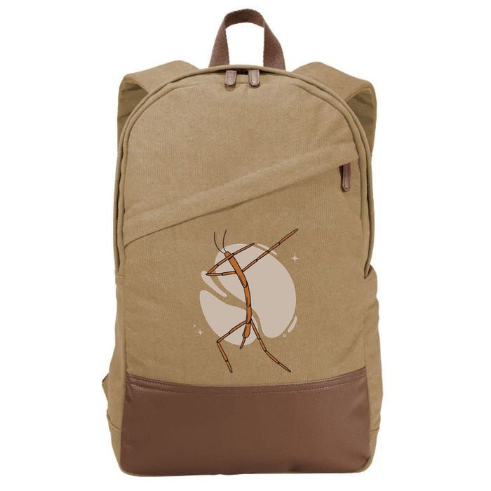Dabbing Stick Bug Cotton Canvas Backpack