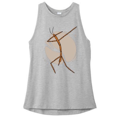 Dabbing Stick Bug Ladies PosiCharge Tri-Blend Wicking Tank