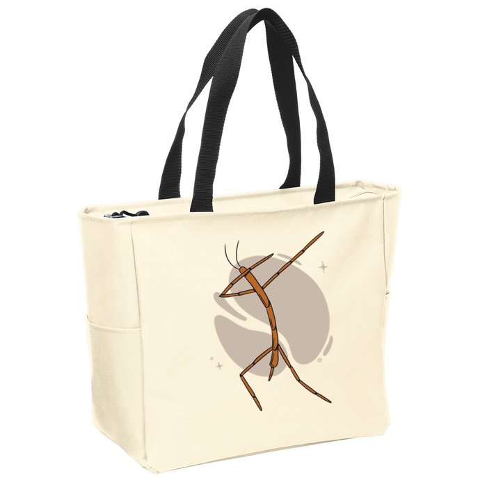 Dabbing Stick Bug Zip Tote Bag