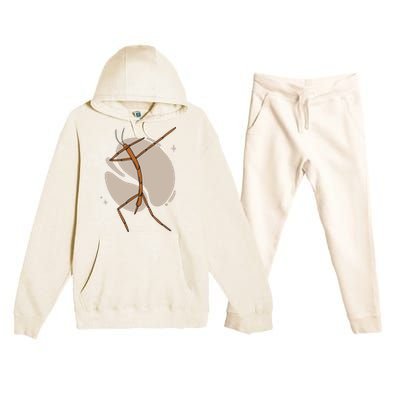 Dabbing Stick Bug Premium Hooded Sweatsuit Set