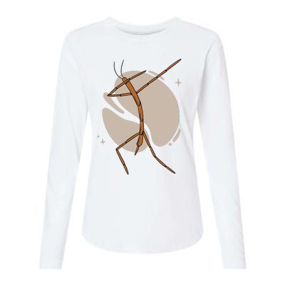 Dabbing Stick Bug Womens Cotton Relaxed Long Sleeve T-Shirt