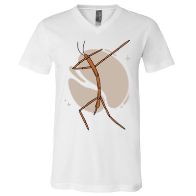 Dabbing Stick Bug V-Neck T-Shirt
