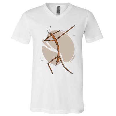 Dabbing Stick Bug V-Neck T-Shirt