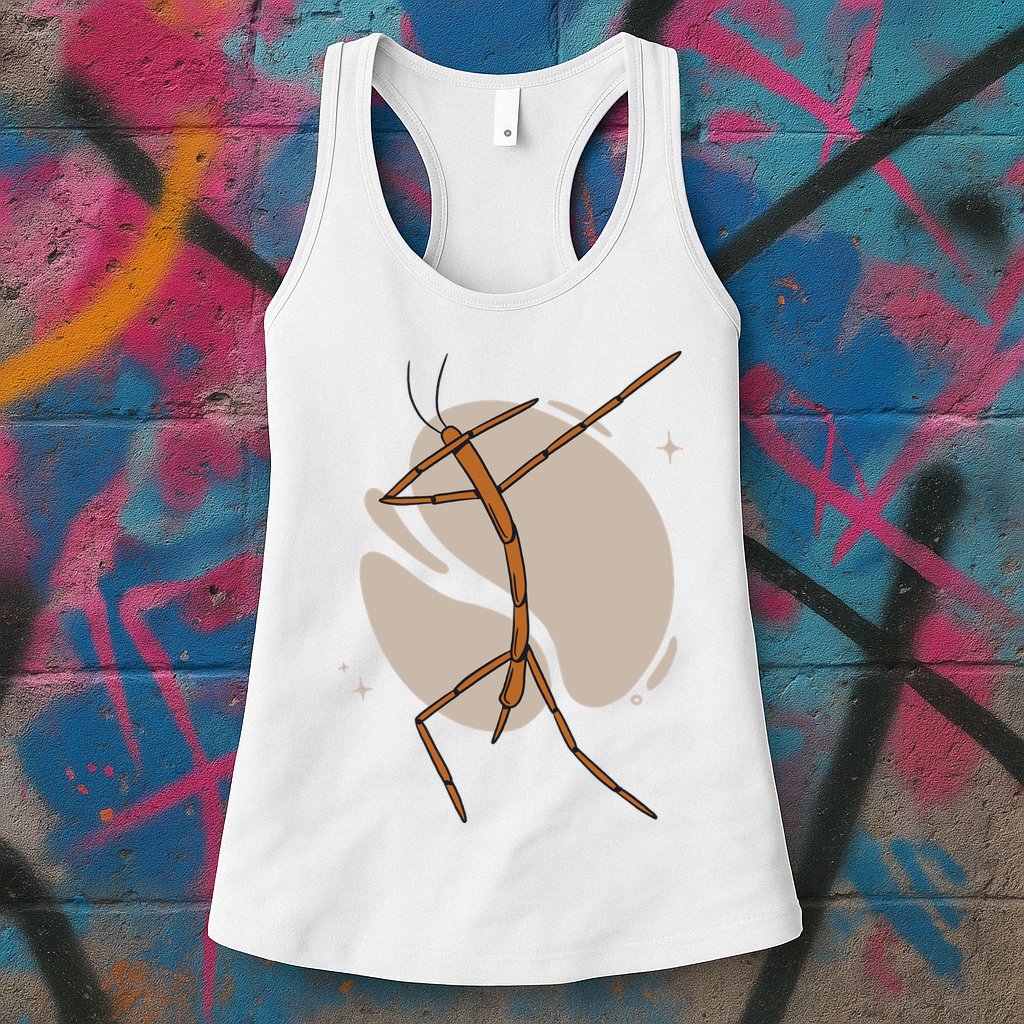 Dabbing Stick Bug Womens Tank Top