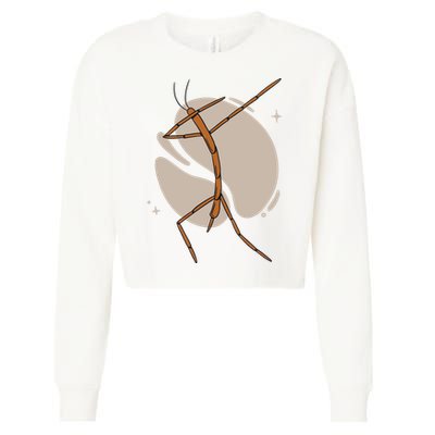 Dabbing Stick Bug Cropped Pullover Crew