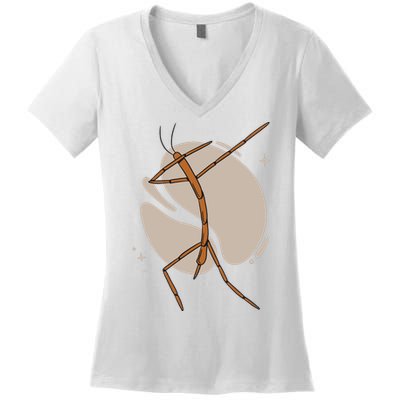 Dabbing Stick Bug Women's V-Neck T-Shirt