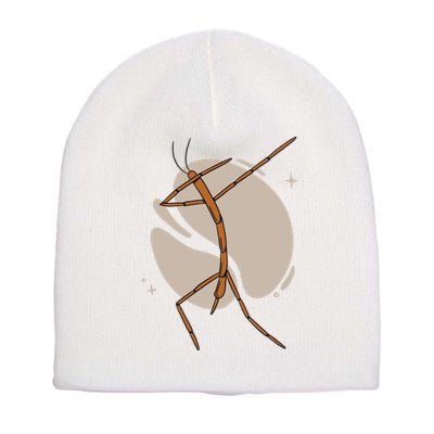 Dabbing Stick Bug Short Acrylic Beanie