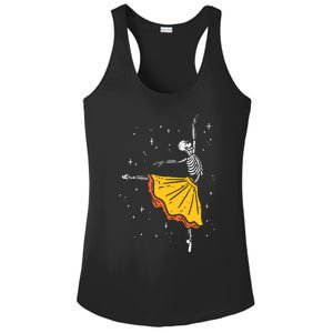 Dancing Skeleton Ballerina Ballet Dance Halloween Girl Women Ladies PosiCharge Competitor Racerback Tank