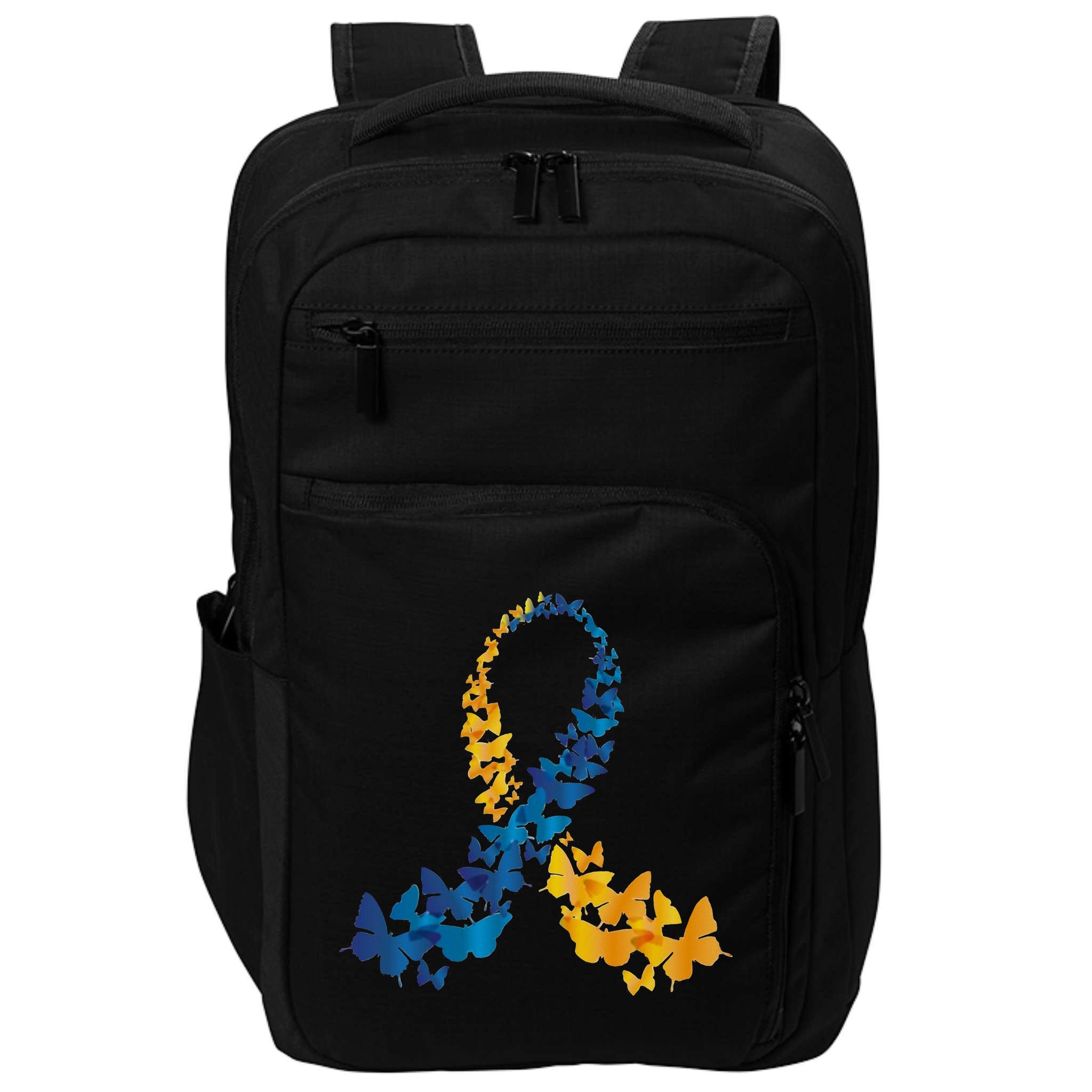 Down Syndrome Butterfly Awareness Impact Tech Backpack