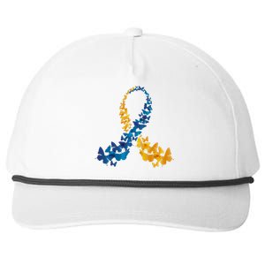 Down Syndrome Butterfly Awareness Snapback Five-Panel Rope Hat