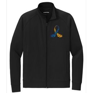 Down Syndrome Butterfly Awareness Stretch Full-Zip Cadet Jacket