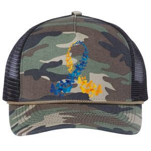 Down Syndrome Butterfly Awareness Retro Rope Trucker Hat Cap