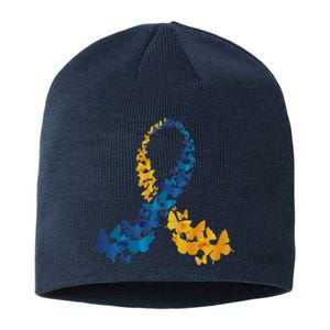 Down Syndrome Butterfly Awareness Sustainable Beanie