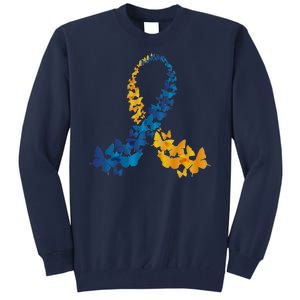 Down Syndrome Butterfly Awareness Tall Sweatshirt