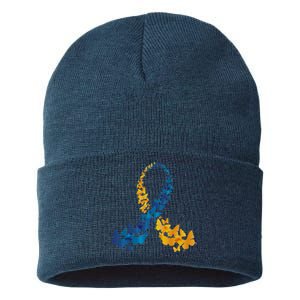 Down Syndrome Butterfly Awareness Sustainable Knit Beanie