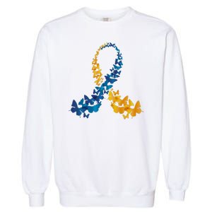 Down Syndrome Butterfly Awareness Garment-Dyed Sweatshirt