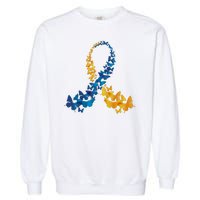 Down Syndrome Butterfly Awareness Garment-Dyed Sweatshirt