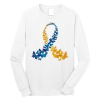 Down Syndrome Butterfly Awareness Long Sleeve Shirt