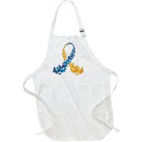 Down Syndrome Butterfly Awareness Full-Length Apron With Pockets