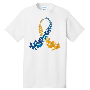 Down Syndrome Butterfly Awareness Tall T-Shirt