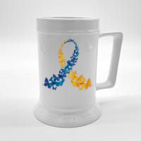 Down Syndrome Butterfly Awareness Beer Stein