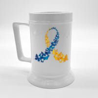 Down Syndrome Butterfly Awareness Beer Stein