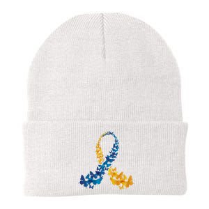 Down Syndrome Butterfly Awareness Knit Cap Winter Beanie