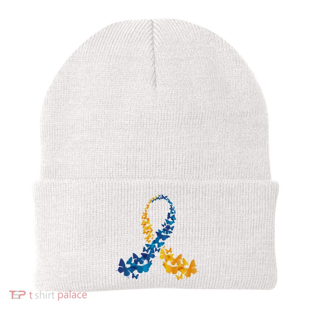 Down Syndrome Butterfly Awareness Beanie