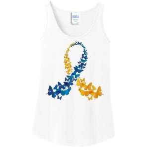 Down Syndrome Butterfly Awareness Ladies Essential Tank