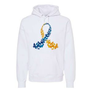 Down Syndrome Butterfly Awareness Premium Hoodie