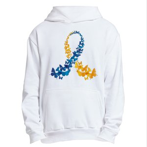 Down Syndrome Butterfly Awareness Urban Pullover Hoodie