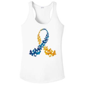 Down Syndrome Butterfly Awareness Ladies PosiCharge Competitor Racerback Tank