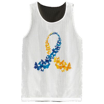 Down Syndrome Butterfly Awareness Mesh Reversible Basketball Jersey Tank